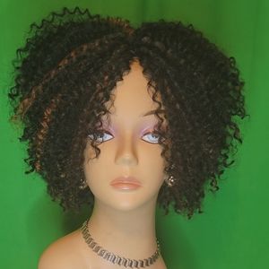 New Hand-made Bohemian Crochet Wig #1b/30